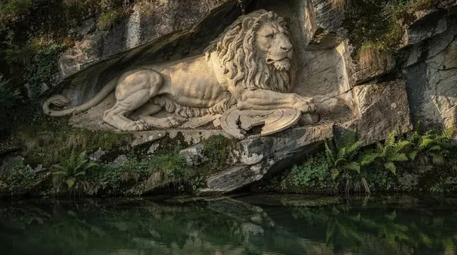 The Lion Monument: Lucerne's saddest stone