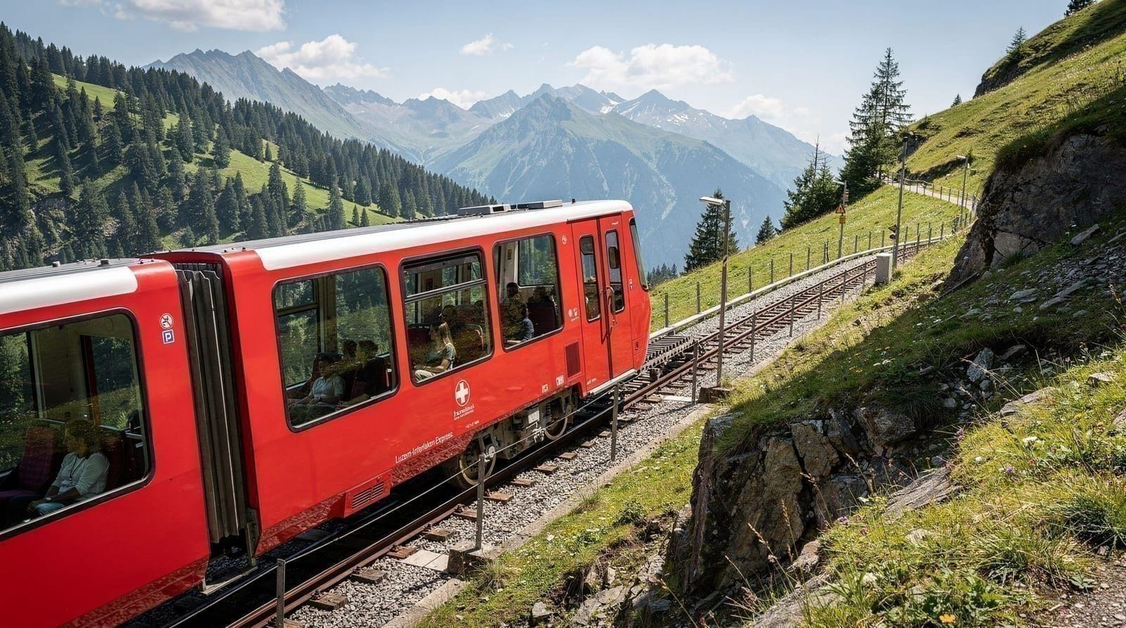 Met de Luzern–Interlaken Express: zitplaatsen, de Brünig-tandrad en wat je pas dekt