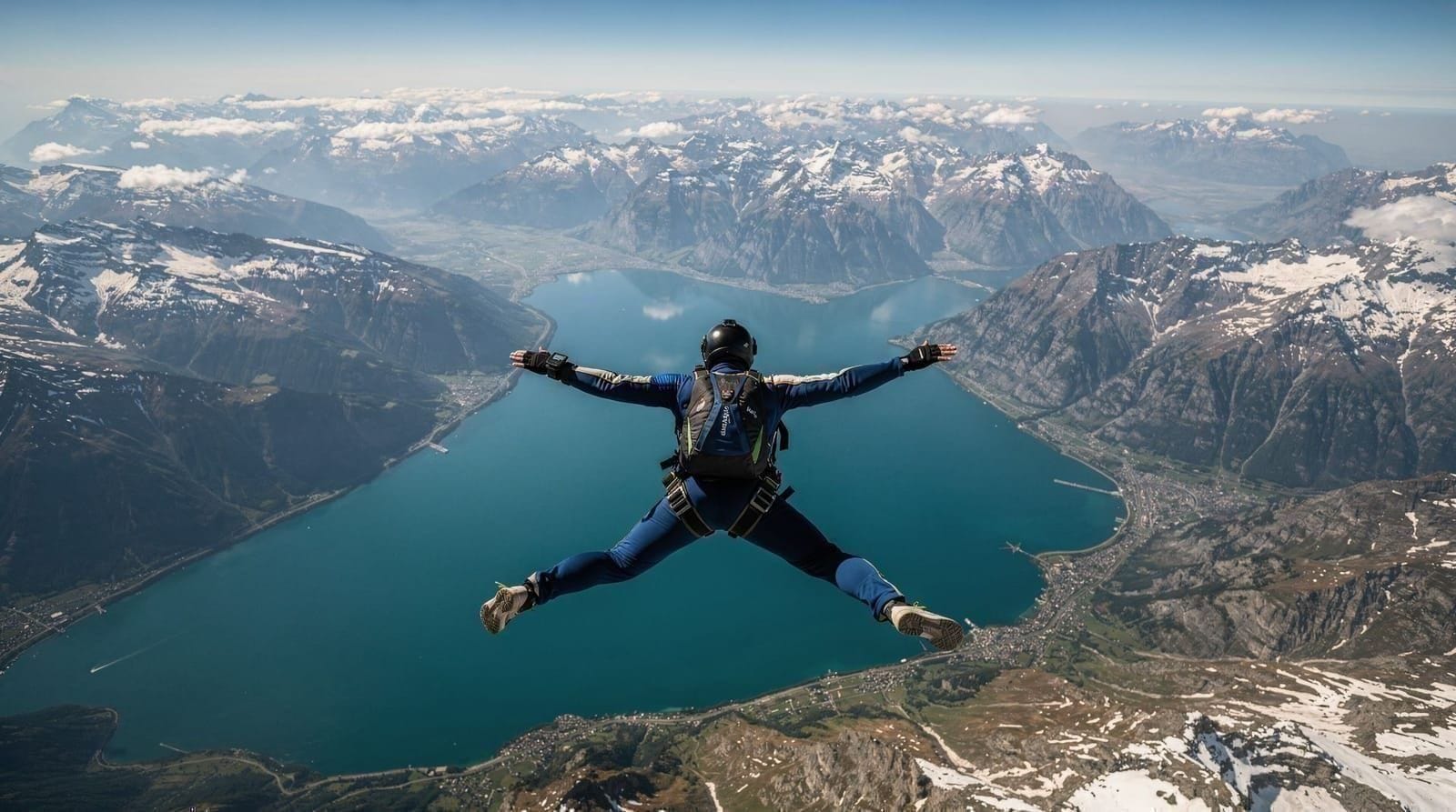 Skydiven en helikoptervluchten over de Alpen